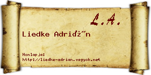 Liedke Adrián névjegykártya